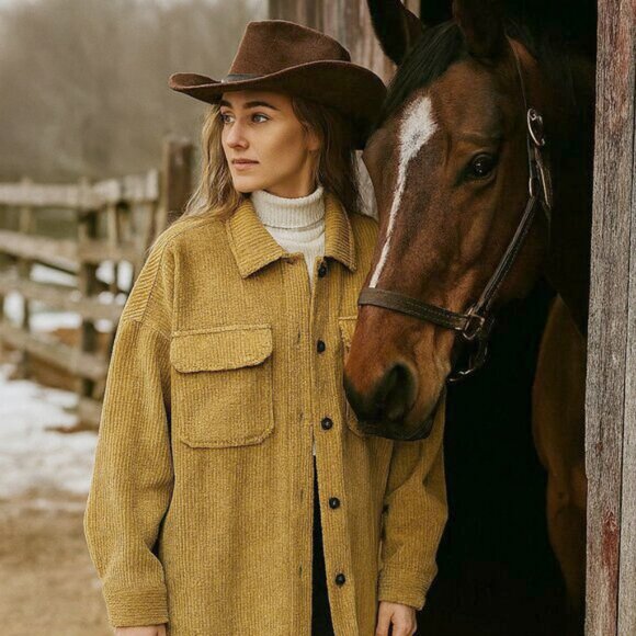 NWOT! CI SONO CORDUROY SHACKET JACKET SZ M - Picture 1 of 5